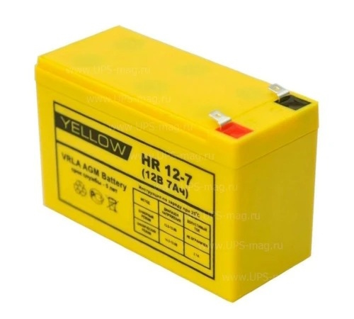 Аккумулятор Yellow HR 12-7 (12V / 7Ah)