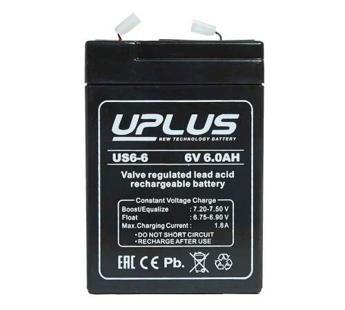 Аккумулятор UPLUS US6-6 (6V / 6Ah)