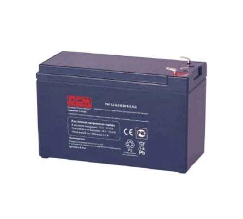 Аккумулятор Powercom PM-12-6.0 (12V / 6Ah)
