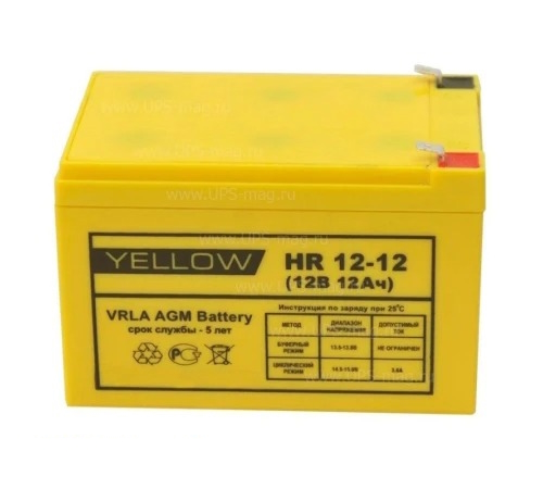 Аккумулятор Yellow HR 12-12 (12V / 12Ah)