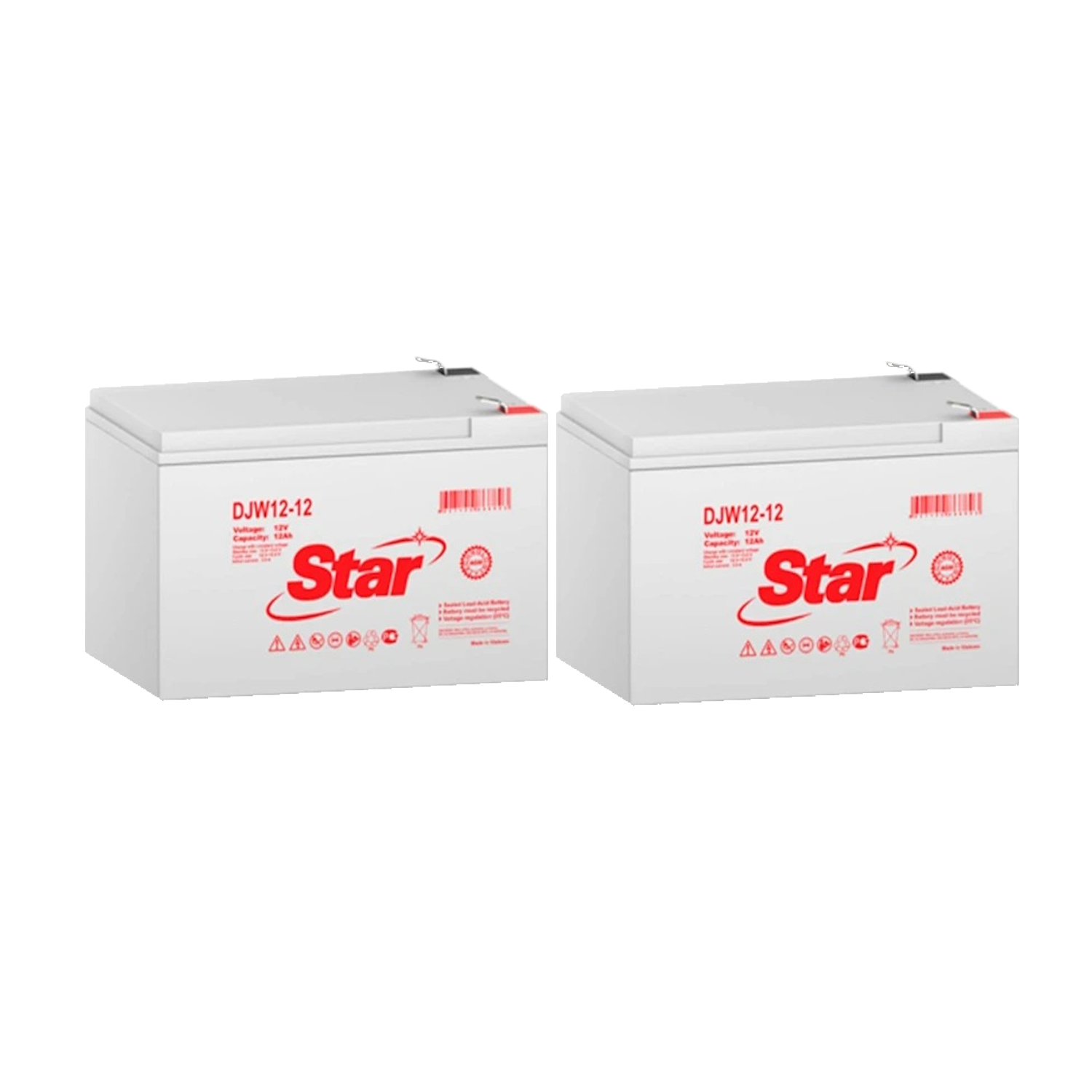 Комплект АКБ STAR 2хDJW12-12