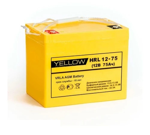 Аккумулятор Yellow HRL 12-75 (12V / 75Ah)