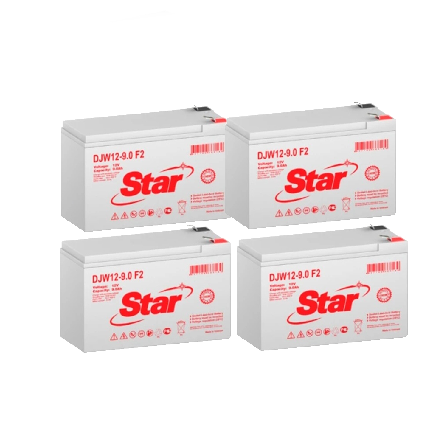 Комплект АКБ STAR 4хDJW12-9.0