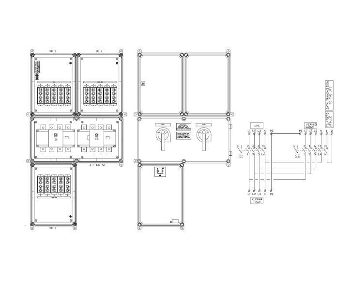 Модуль байпаса Eaton External Bypass Switch 160 kVA (wall-mount)