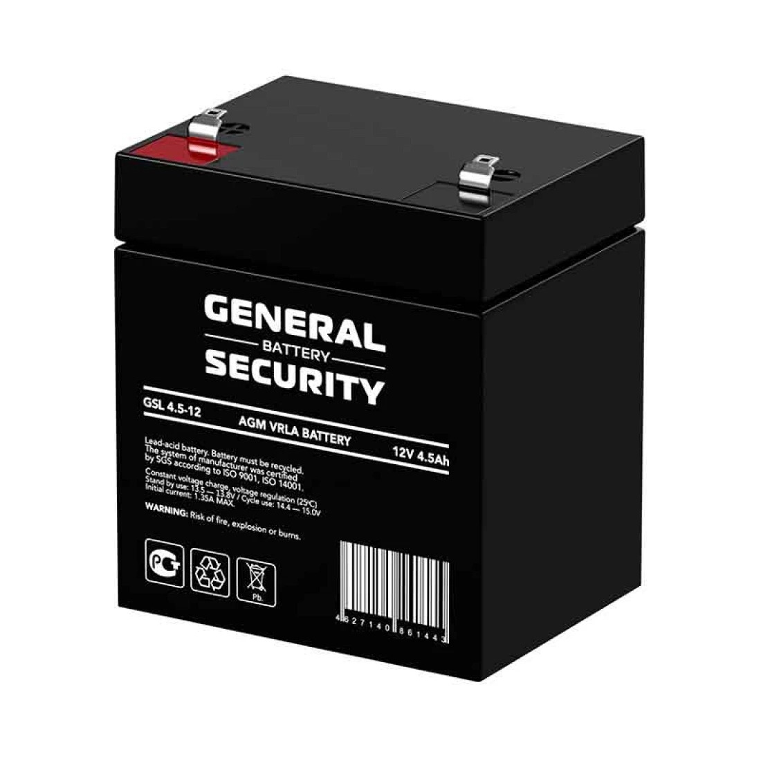 Аккумулятор General Security GSL 4.5-12 (12V / 4.5Ah)