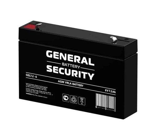 Аккумулятор General Security GSL 7.2-6 (6V / 7.2Ah)
