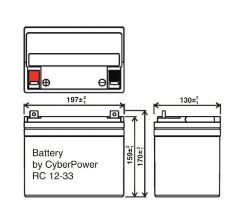Аккумулятор CyberPower RC12-33 (12V / 33Ah)