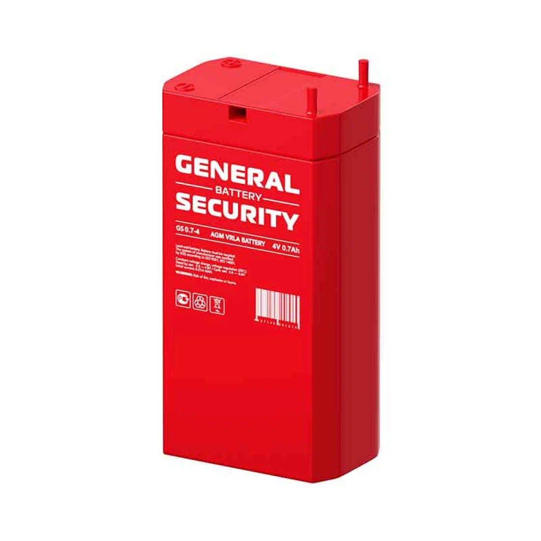 Аккумулятор General Security GS 0,7-4 (4V / 0.7Ah)