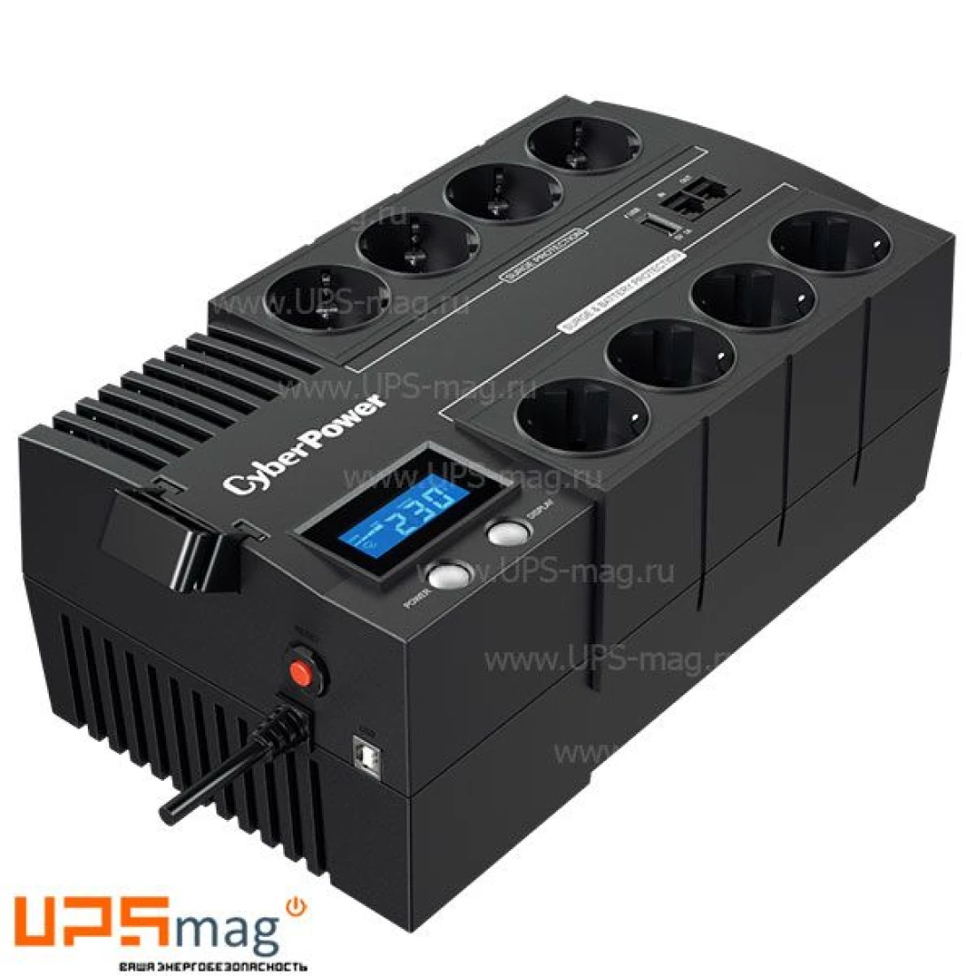 ИБП CyberPower BR1000ELCD (1 кВА / 0.6 кВт) Line-Interactive