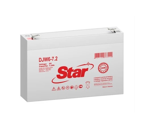 Аккумулятор STAR DJW6-7.2 (6V / 7.2Ah)