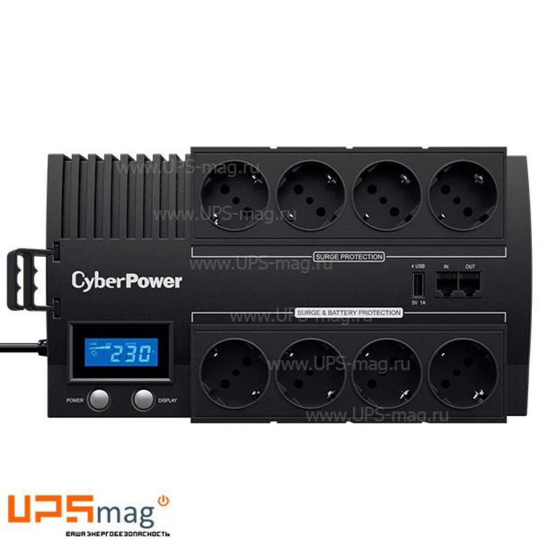 ИБП CyberPower BR1000ELCD (1 кВА / 0.6 кВт) Line-Interactive