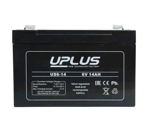 Аккумулятор UPLUS US6-14 (6V / 14Ah)