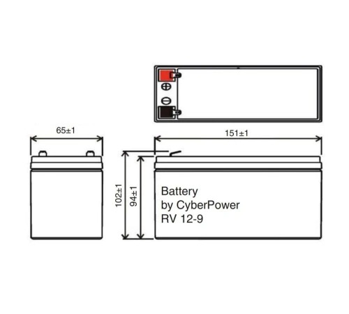Аккумулятор CyberPower RV 12-9 (12V / 9Ah)