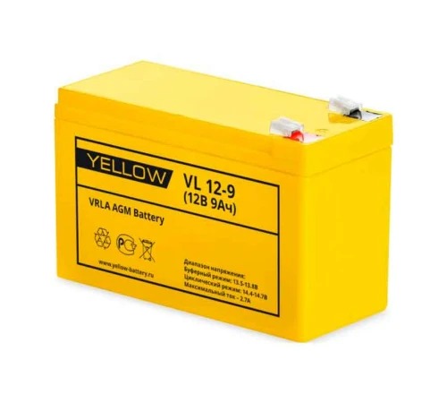 Аккумулятор Yellow VL 12-9 (12V / 9Ah)