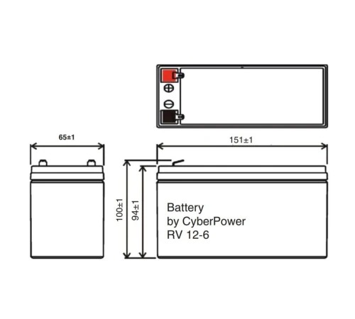 Аккумулятор CyberPower RV 12-6 (12V / 6Ah)